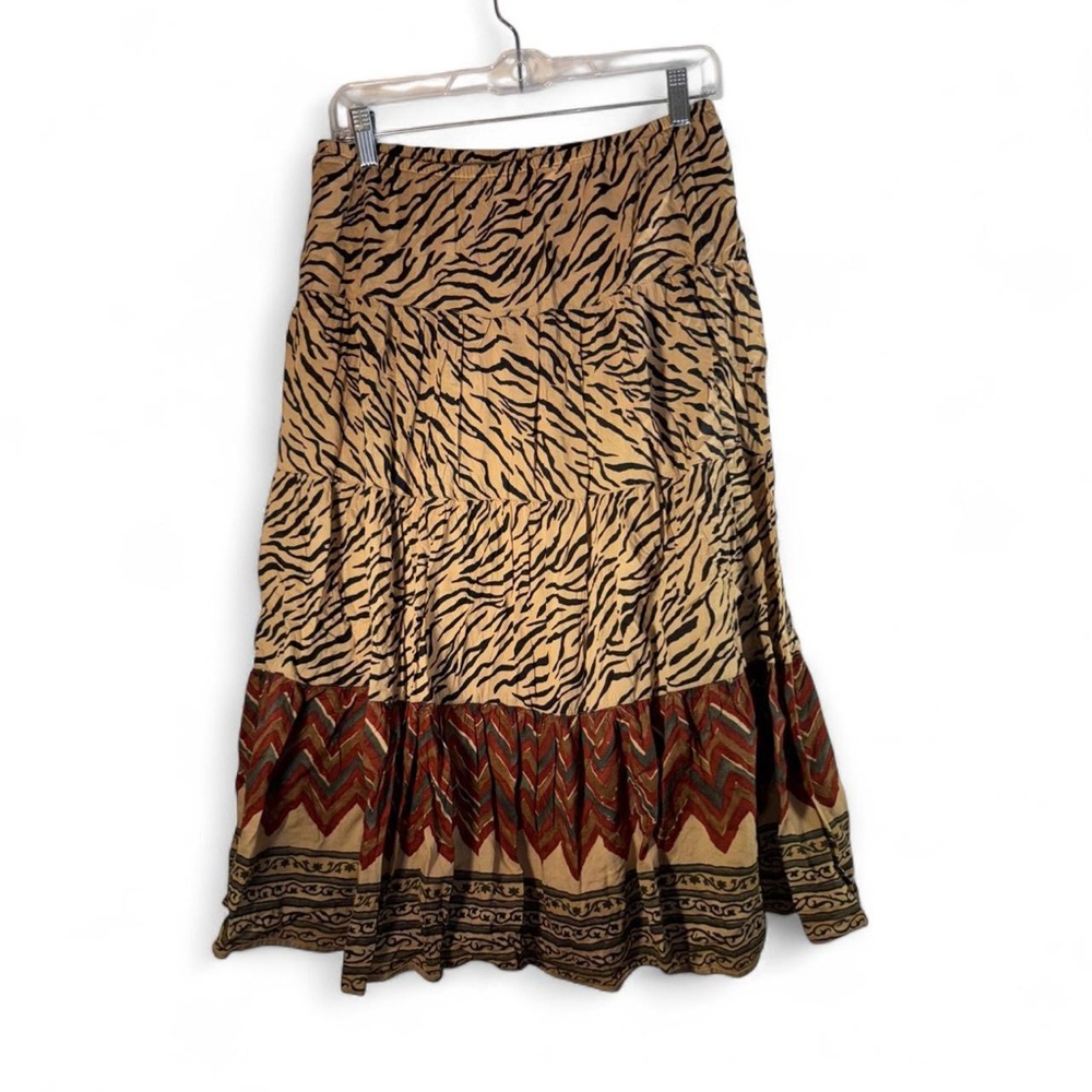 Ralph Lauren Zebra and Chevron Maxi Skirt